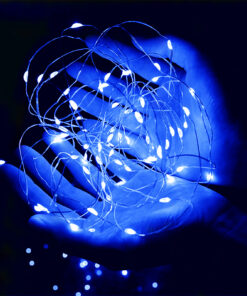 blue fairy lights