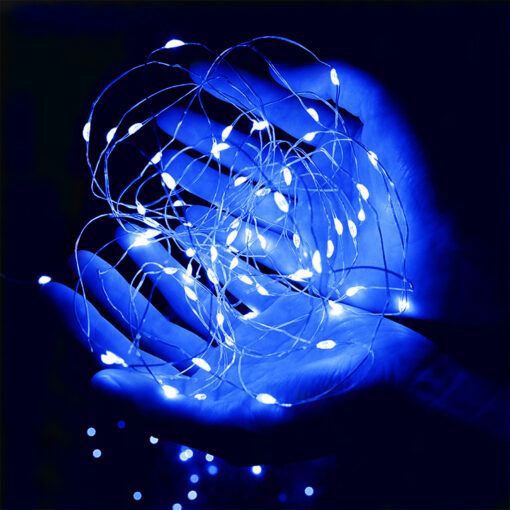 blue fairy lights