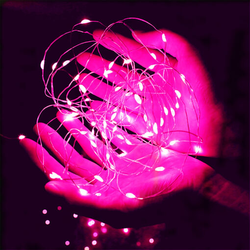 pink fairy lights
